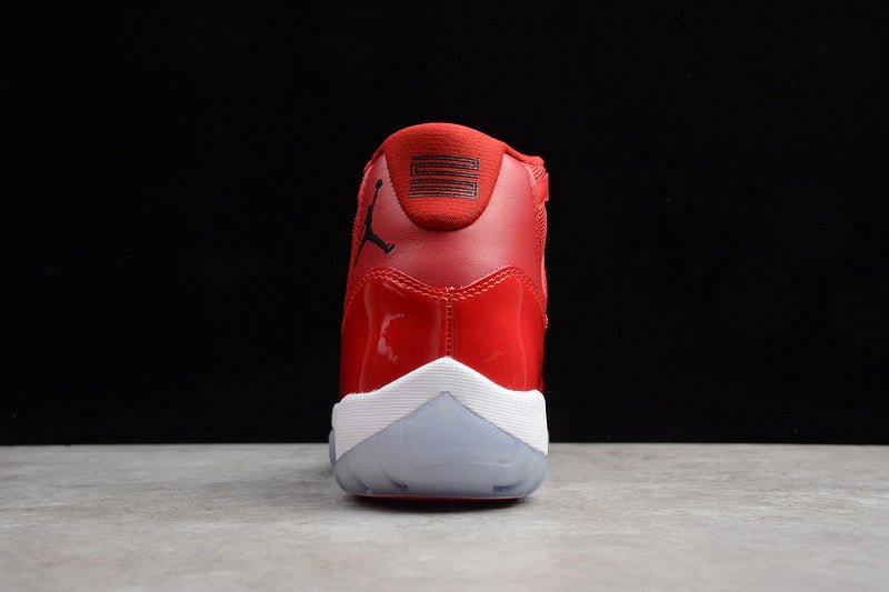 AIR Jordan 11 Retro Win Like 96 Gym Red - Black-white Unisex Streetwear Limited Edition - Celebrate greatness with the Air Jordan 11 Retro Win Like 96 Gym Red/Black-White, a tribute