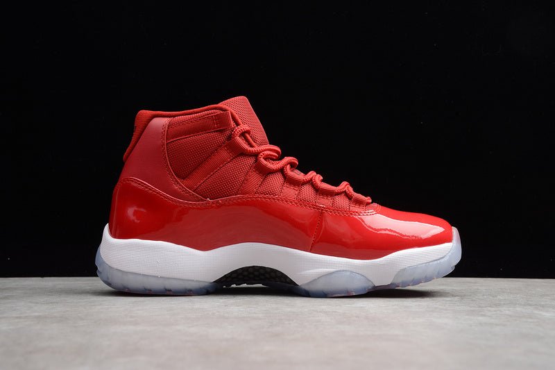 AIR Jordan 11 Retro Win Like 96 Gym Red - Black-white Unisex Streetwear Limited Edition - Celebrate greatness with the Air Jordan 11 Retro Win Like 96 Gym Red/Black-White, a tribute