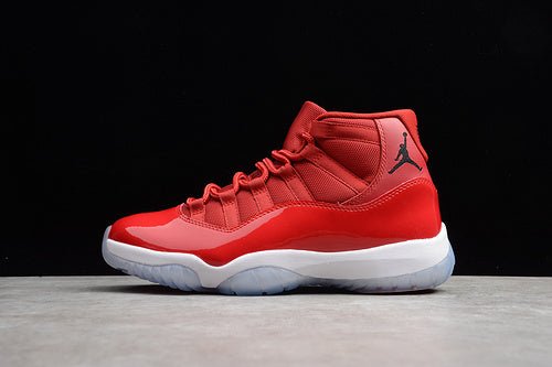 AIR Jordan 11 Retro Win Like 96 Gym Red - Black-white Unisex Streetwear Limited Edition - Celebrate greatness with the Air Jordan 11 Retro Win Like 96 Gym Red/Black-White, a tribute