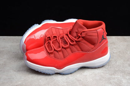 AIR Jordan 11 Retro Win Like 96 Gym Red - Black-white Unisex Streetwear Limited Edition - Celebrate greatness with the Air Jordan 11 Retro Win Like 96 Gym Red/Black-White, a tribute