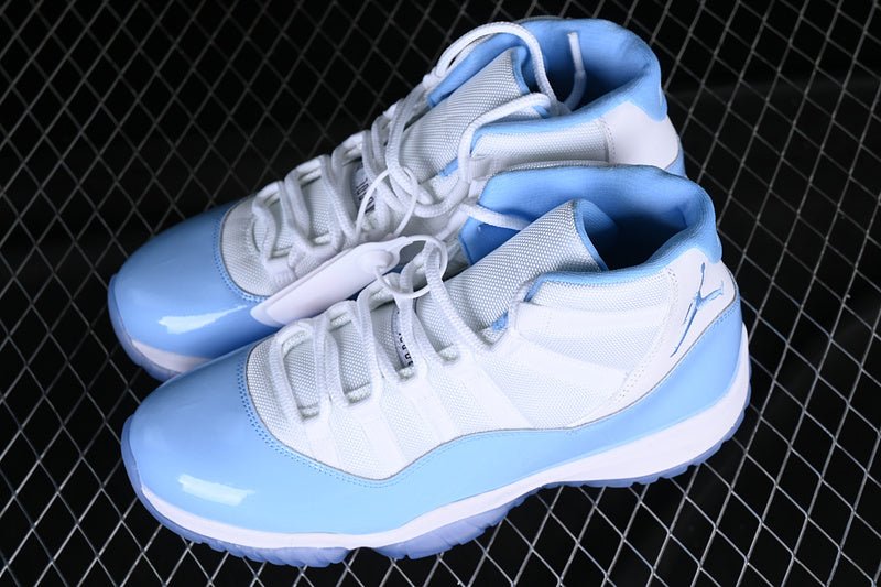 AIR Jordan 11 Unc Aj11 - Blue - White Unisex Streetwear Limited Edition - The Air Jordan 11 UNC AJ11 White/Blue is a tribute to Michael Jordan's alma mater,