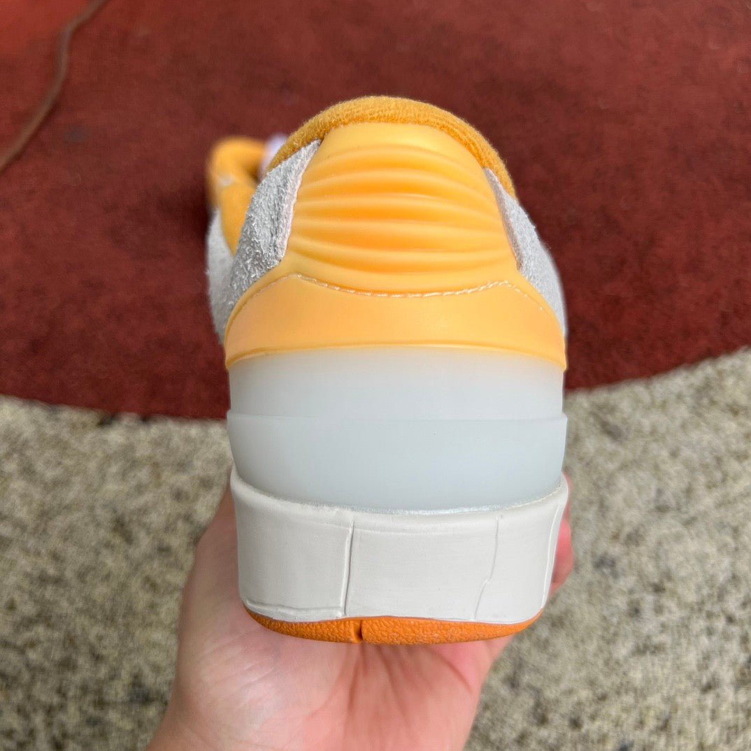 Air Jordan 2 Low Grey - - Orange Sneakers - White Unisex Streetwear Limited Edition - **Air Jordan 2 Low Grey/White/Orange** Step into timeless style and modern performance with the Air