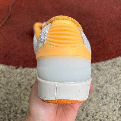 Air Jordan 2 Low Grey - - Orange Sneakers - White Unisex Streetwear Limited Edition - **Air Jordan 2 Low Grey/White/Orange** Step into timeless style and modern performance with the Air