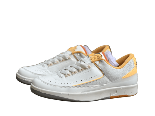 Air Jordan 2 Low Grey - - Orange Sneakers - White Unisex Streetwear Limited Edition - **Air Jordan 2 Low Grey/White/Orange** Step into timeless style and modern performance with the Air