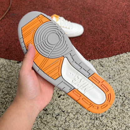 Air Jordan 2 Low Grey - - Orange Sneakers - White Unisex Streetwear Limited Edition - **Air Jordan 2 Low Grey/White/Orange** Step into timeless style and modern performance with the Air