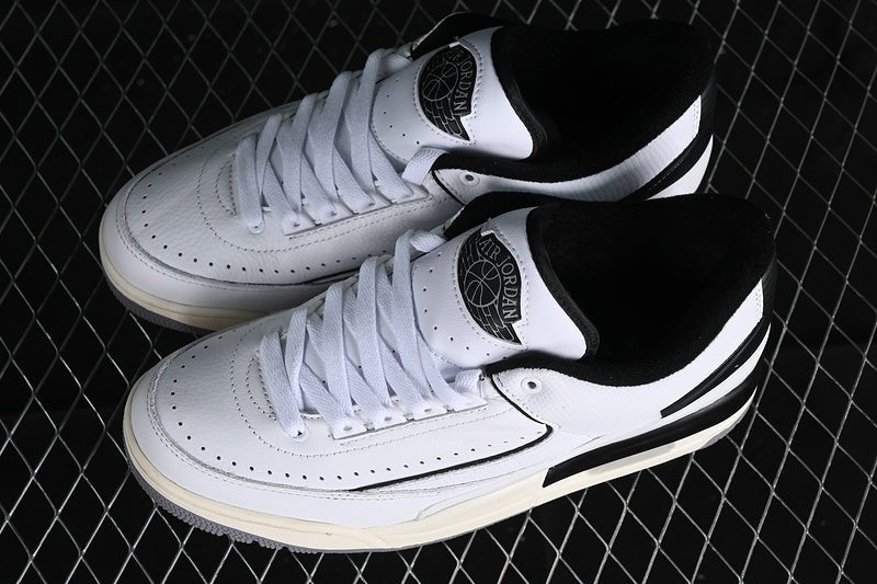 AIR Jordan 2 - 3 Retro White - - Sail - Cement Grey - Black Unisex Streetwear Limited Edition