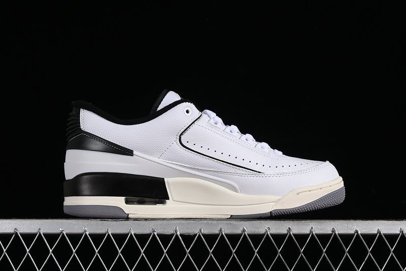 AIR Jordan 2 - 3 Retro White - - Sail - Cement Grey - Black Unisex Streetwear Limited Edition