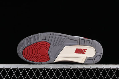 AIR Jordan 2 - 3 Retro - Varsity Red - Sail - Cement Grey - White Unisex Streetwear Limited Edition - **Air Jordan 2/3 Retro White/Varsity Red/Sail/Cement Grey** Experience the best of both worlds wit