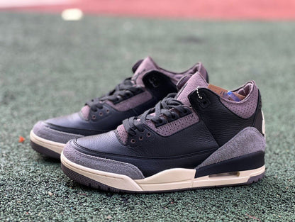 Air Jordan 3 - Brown Sneakers - Black Unisex Streetwear Limited Edition
