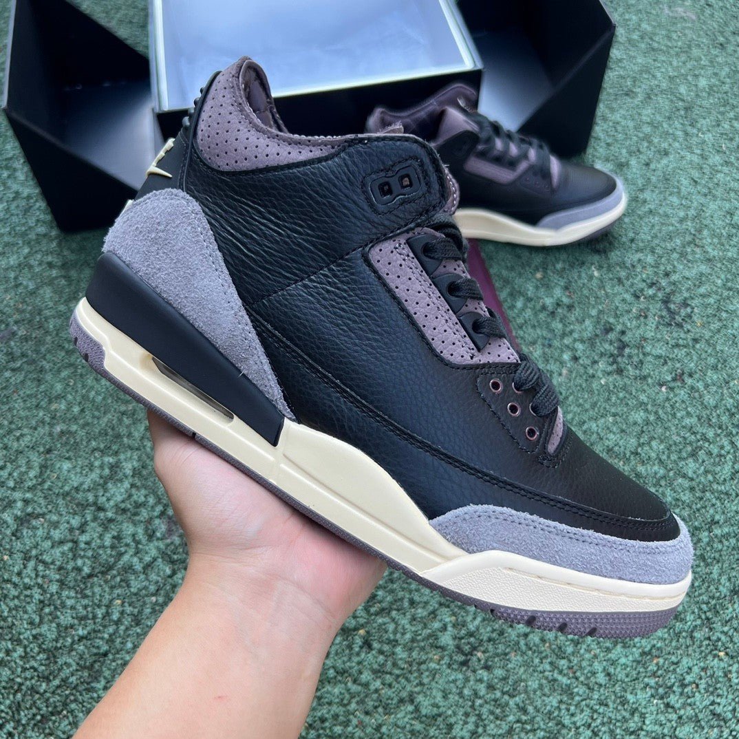Air Jordan 3 - Brown Sneakers - Black Unisex Streetwear Limited Edition
