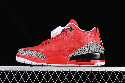 AIR Jordan 3 - Red - Grey Sneakers - Black Unisex Streetwear Limited Edition - **Air Jordan 3 Black/Red/Grey** Step into iconic style and unmatched performance with the Air Jordan