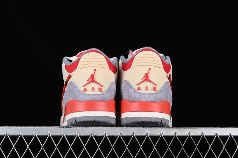 AIR Jordan 3 Co-branding Grey - Orange - Sneakers - Yellow Unisex Streetwear Limited Edition - **Air Jordan 3 Co-Branding Grey/Orange/Yellow** Elevate your sneaker collection with the Air Jordan 3 Co-