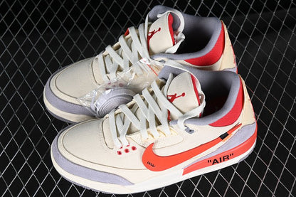 AIR Jordan 3 Co-branding Grey - Orange - Sneakers - Yellow Unisex Streetwear Limited Edition - **Air Jordan 3 Co-Branding Grey/Orange/Yellow** Elevate your sneaker collection with the Air Jordan 3 Co-