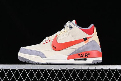AIR Jordan 3 Co-branding Grey - Orange - Sneakers - Yellow Unisex Streetwear Limited Edition - **Air Jordan 3 Co-Branding Grey/Orange/Yellow** Elevate your sneaker collection with the Air Jordan 3 Co-