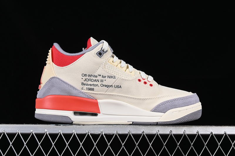 AIR Jordan 3 Co-branding Grey - Orange - Sneakers - Yellow Unisex Streetwear Limited Edition - **Air Jordan 3 Co-Branding Grey/Orange/Yellow** Elevate your sneaker collection with the Air Jordan 3 Co-