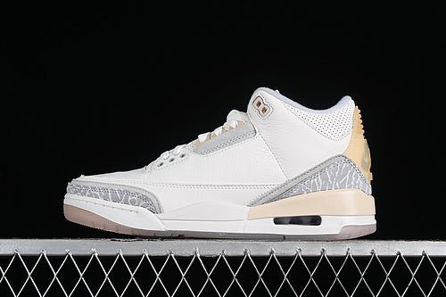 AIR Jordan 3 Craft Ivory Ivory - Mist - Cream - Grey Unisex Streetwear Limited Edition - **Air Jordan 3 Craft Ivory Ivory/Grey Mist/Cream** Experience refined elegance with the Air Jordan 3