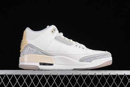 AIR Jordan 3 Craft Ivory Ivory - Mist - Cream - Grey Unisex Streetwear Limited Edition - **Air Jordan 3 Craft Ivory Ivory/Grey Mist/Cream** Experience refined elegance with the Air Jordan 3