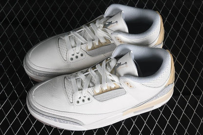 AIR Jordan 3 Craft Ivory Ivory - Mist - Cream - Grey Unisex Streetwear Limited Edition - **Air Jordan 3 Craft Ivory Ivory/Grey Mist/Cream** Experience refined elegance with the Air Jordan 3