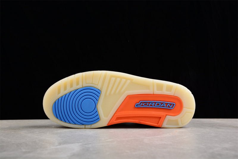 AIR Jordan 3 Mr Triple Double Pe - Red - Blue Sneakers - White Unisex Streetwear Limited Edition - **Air Jordan 3 Mr Triple Double PE White/Red/Blue** Celebrate the legacy of basketball greatness with