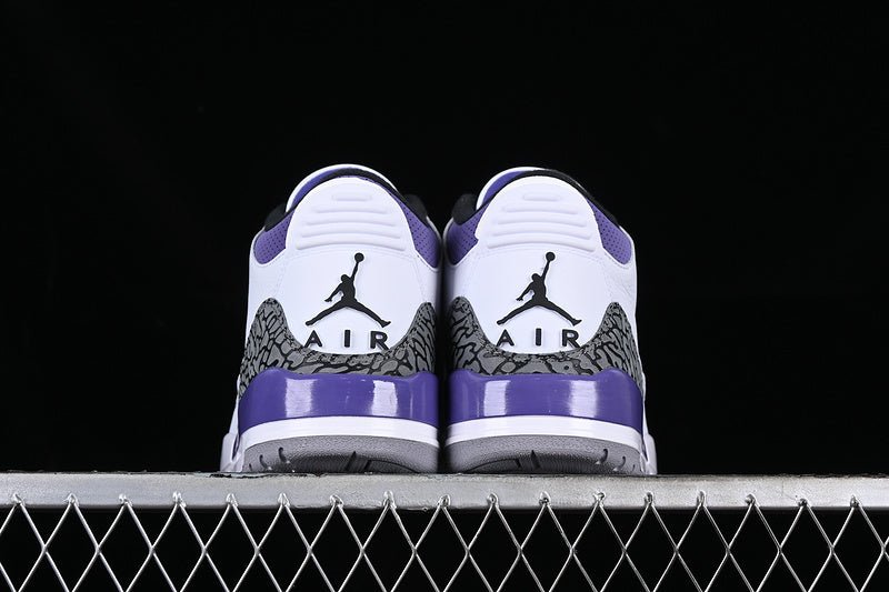 AIR Jordan 3 Pine Green White - - Grey - Purple Sneakers - Black Unisex Streetwear Limited Edition - **Air Jordan 3 Pine Green White/Black/Grey/Purple** Step into a fresh blend of classic design and