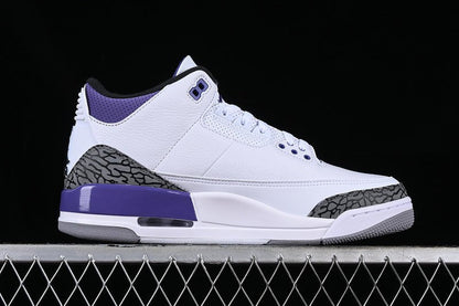AIR Jordan 3 Pine Green White - - Grey - Purple Sneakers - Black Unisex Streetwear Limited Edition - **Air Jordan 3 Pine Green White/Black/Grey/Purple** Step into a fresh blend of classic design and