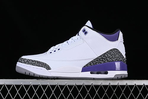 AIR Jordan 3 Pine Green White - - Grey - Purple Sneakers - Black Unisex Streetwear Limited Edition - **Air Jordan 3 Pine Green White/Black/Grey/Purple** Step into a fresh blend of classic design and