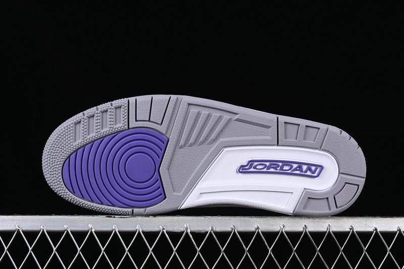 AIR Jordan 3 Pine Green White - - Grey - Purple Sneakers - Black Unisex Streetwear Limited Edition - **Air Jordan 3 Pine Green White/Black/Grey/Purple** Step into a fresh blend of classic design and