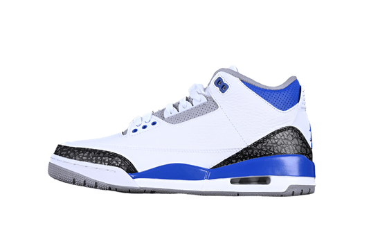 AIR Jordan 3 Racer Blue White - Grey - - Blue Sneakers - Black Unisex Streetwear Limited Edition