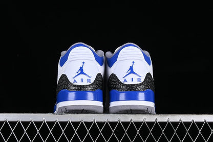 AIR Jordan 3 Racer Blue White - Grey - - Blue Sneakers - Black Unisex Streetwear Limited Edition