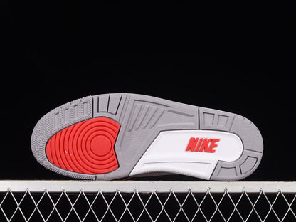AIR Jordan 3 Retro 2022 White - Fire Red - Cement Grey - Sneakers - Black Unisex Streetwear Limited Edition - **Air Jordan 3 Retro 2022 White/Fire Red/Cement Grey/Black** Experience the perfect blend
