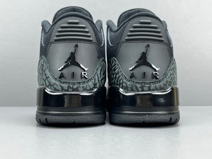 AIR Jordan 3 Retro Cat - Black Unisex Streetwear Limited Edition