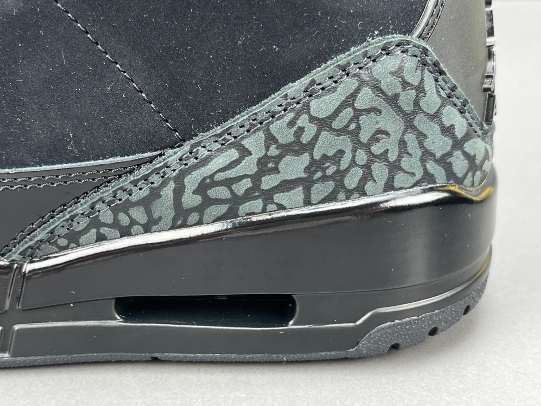 AIR Jordan 3 Retro Cat - Black Unisex Streetwear Limited Edition