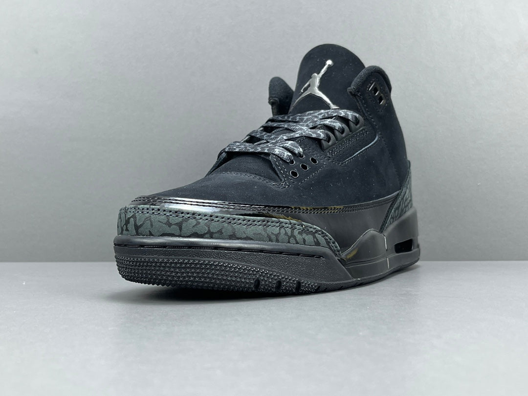 AIR Jordan 3 Retro Cat - Black Unisex Streetwear Limited Edition
