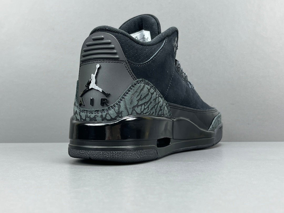 AIR Jordan 3 Retro Cat - Black Unisex Streetwear Limited Edition