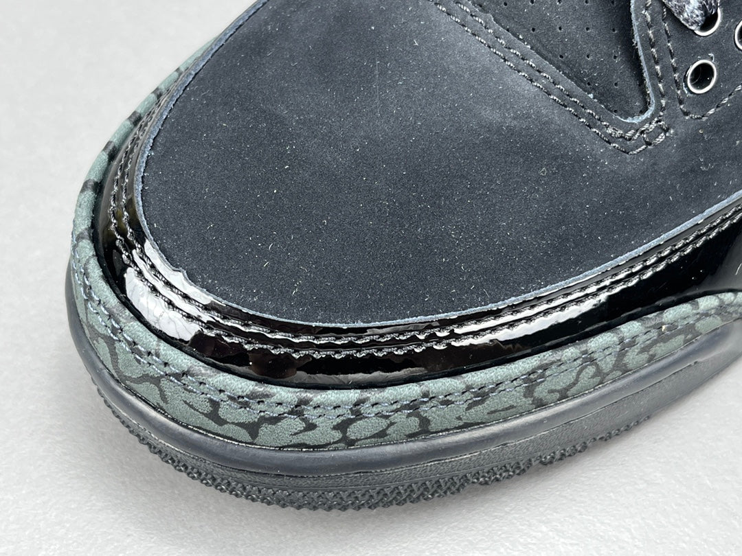AIR Jordan 3 Retro Cat - Black Unisex Streetwear Limited Edition