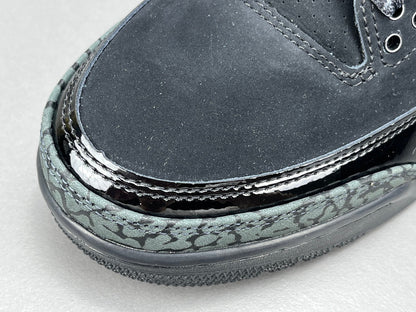 AIR Jordan 3 Retro Cat - Black Unisex Streetwear Limited Edition