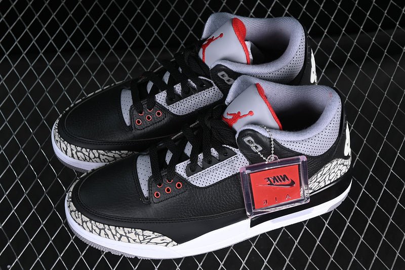 AIR Jordan 3 Retro Cement 2018 White - - Grey Sneakers - Black Unisex Streetwear Limited Edition
