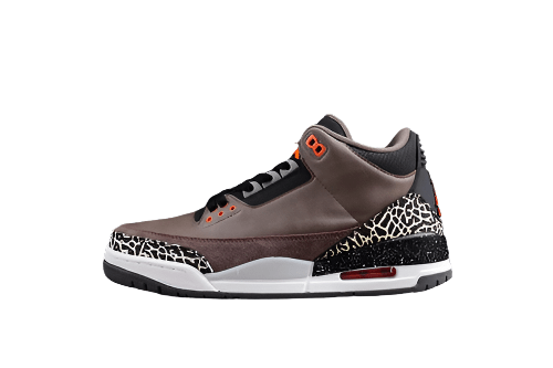 AIR Jordan 3 Retro - Orange - Brown - White Sneakers - Black Unisex Streetwear Limited Edition - **Air Jordan 3 Retro Black/Orange/Brown/White** Step into a perfect blend of classic design and bold