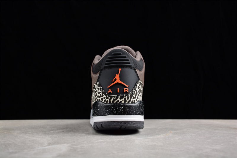 AIR Jordan 3 Retro - Orange - Brown - White Sneakers - Black Unisex Streetwear Limited Edition - **Air Jordan 3 Retro Black/Orange/Brown/White** Step into a perfect blend of classic design and bold