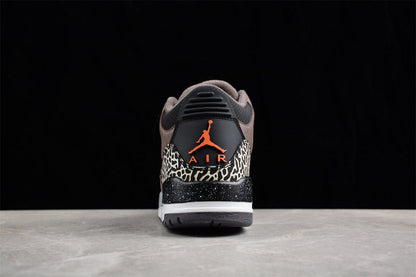AIR Jordan 3 Retro - Orange - Brown - White Sneakers - Black Unisex Streetwear Limited Edition - **Air Jordan 3 Retro Black/Orange/Brown/White** Step into a perfect blend of classic design and bold