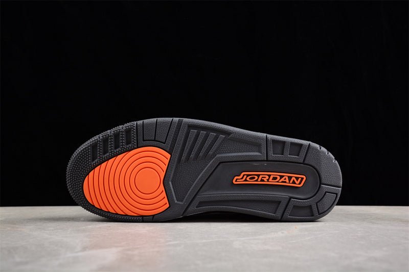 AIR Jordan 3 Retro - Orange - Brown - White Sneakers - Black Unisex Streetwear Limited Edition - **Air Jordan 3 Retro Black/Orange/Brown/White** Step into a perfect blend of classic design and bold