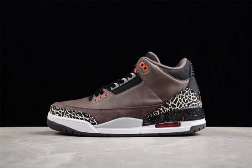 AIR Jordan 3 Retro - Orange - Brown - White Sneakers - Black Unisex Streetwear Limited Edition - **Air Jordan 3 Retro Black/Orange/Brown/White** Step into a perfect blend of classic design and bold