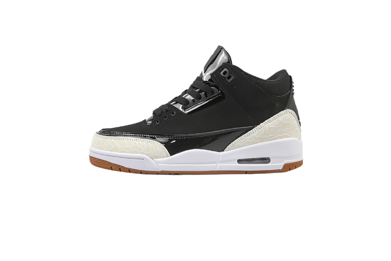 AIR Jordan 3 Retro - White - Sneakers - Black Unisex Streetwear Limited Edition - **Air Jordan 3 Retro Black/White/Black** Experience the perfect blend of classic style and modern sophistication