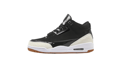 AIR Jordan 3 Retro - White - Sneakers - Black Unisex Streetwear Limited Edition - **Air Jordan 3 Retro Black/White/Black** Experience the perfect blend of classic style and modern sophistication