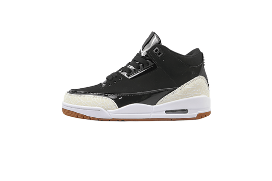 AIR Jordan 3 Retro - White - Sneakers - Black Unisex Streetwear Limited Edition - **Air Jordan 3 Retro Black/White/Black** Experience the perfect blend of classic style and modern sophistication