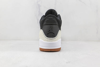 AIR Jordan 3 Retro - White - Sneakers - Black Unisex Streetwear Limited Edition - **Air Jordan 3 Retro Black/White/Black** Experience the perfect blend of classic style and modern sophistication