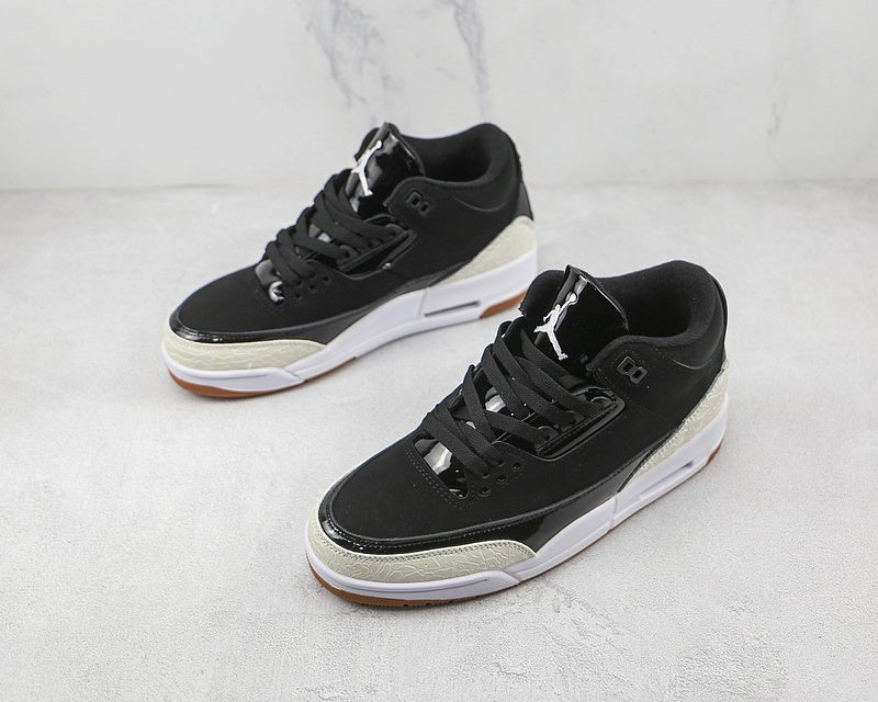 AIR Jordan 3 Retro - White - Sneakers - Black Unisex Streetwear Limited Edition - **Air Jordan 3 Retro Black/White/Black** Experience the perfect blend of classic style and modern sophistication