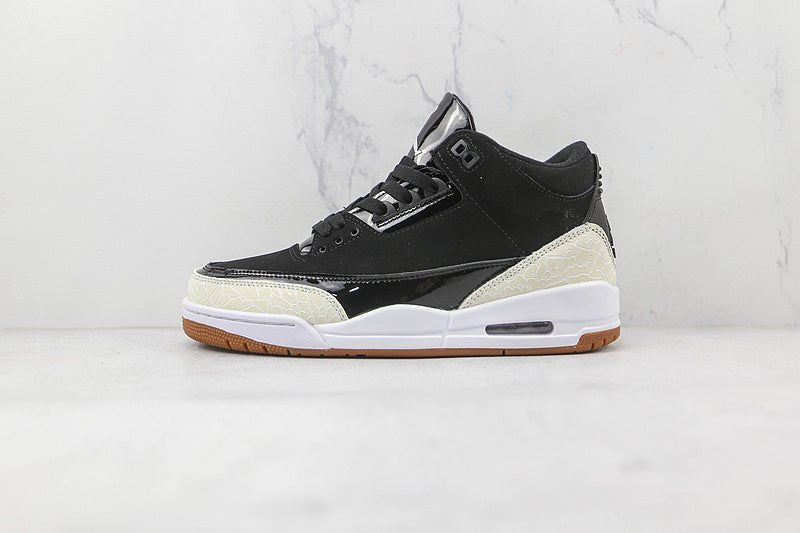AIR Jordan 3 Retro - White - Sneakers - Black Unisex Streetwear Limited Edition - **Air Jordan 3 Retro Black/White/Black** Experience the perfect blend of classic style and modern sophistication