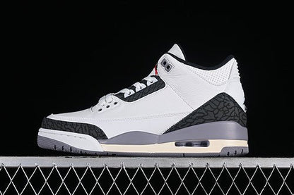 AIR Jordan 3 Retro Cement Grey White - Grey - Sneakers - Black Unisex Streetwear Limited Edition - **Air Jordan 3 Retro Cement Grey White/Grey/Black** Elevate your sneaker game with the Air Jordan