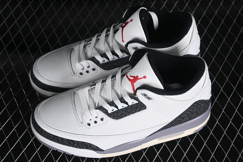 AIR Jordan 3 Retro Cement Grey White - Grey - Sneakers - Black Unisex Streetwear Limited Edition - **Air Jordan 3 Retro Cement Grey White/Grey/Black** Elevate your sneaker game with the Air Jordan
